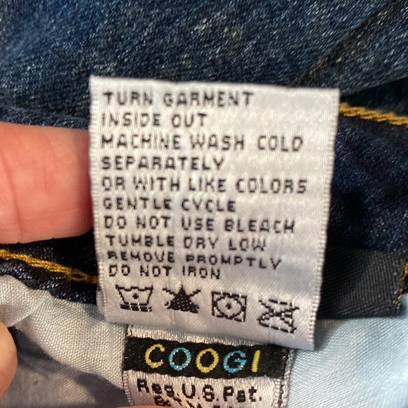 COOGI embroidered gold cross rhinestone jeans, size 7/8 - Picture 13 of 13